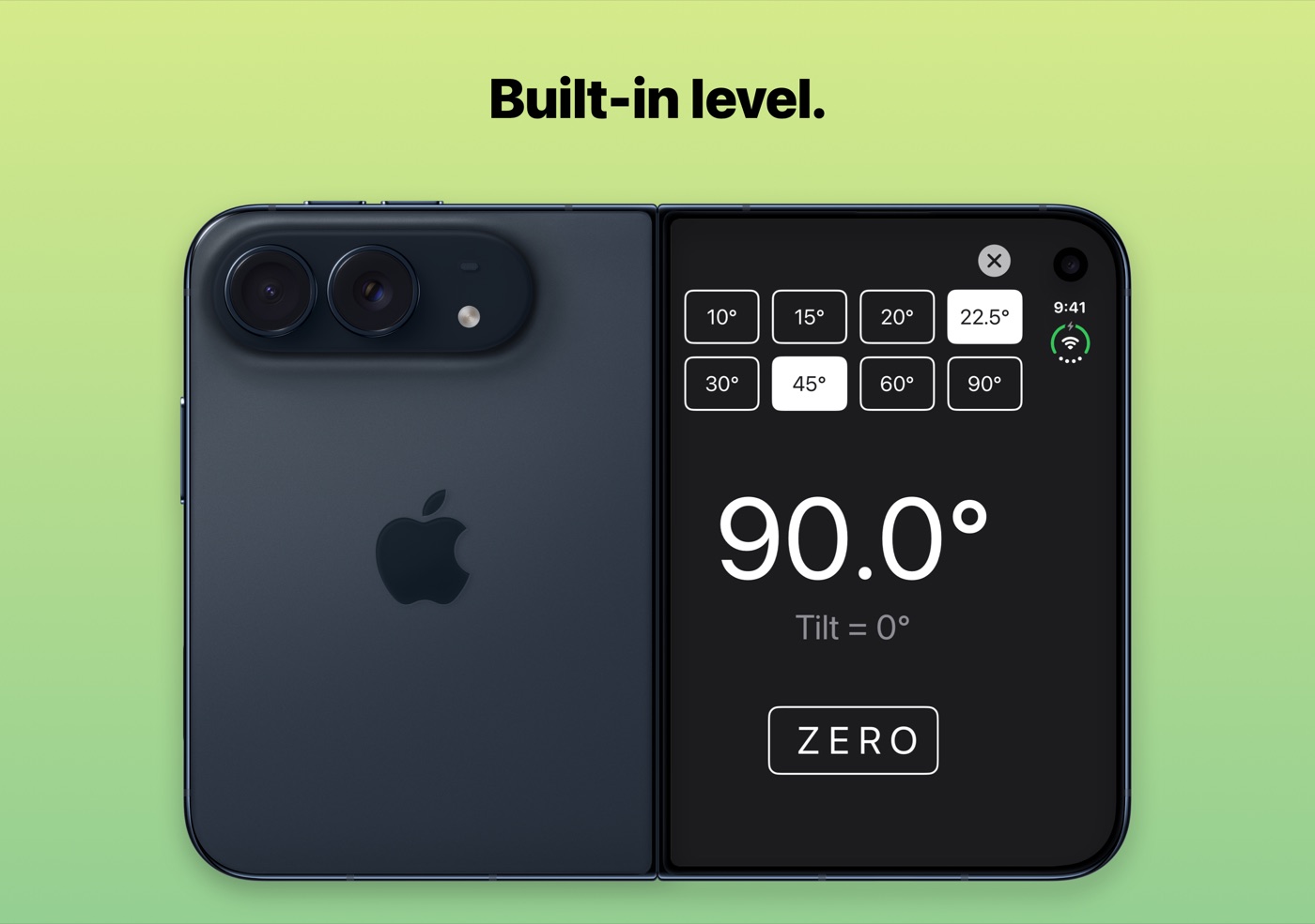 Built-in level.